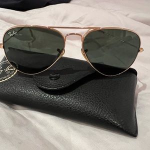 Gold Rimmed Black RayBans